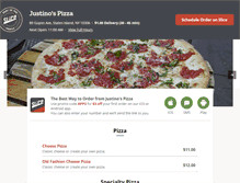 Tablet Screenshot of myjustinospizza.com